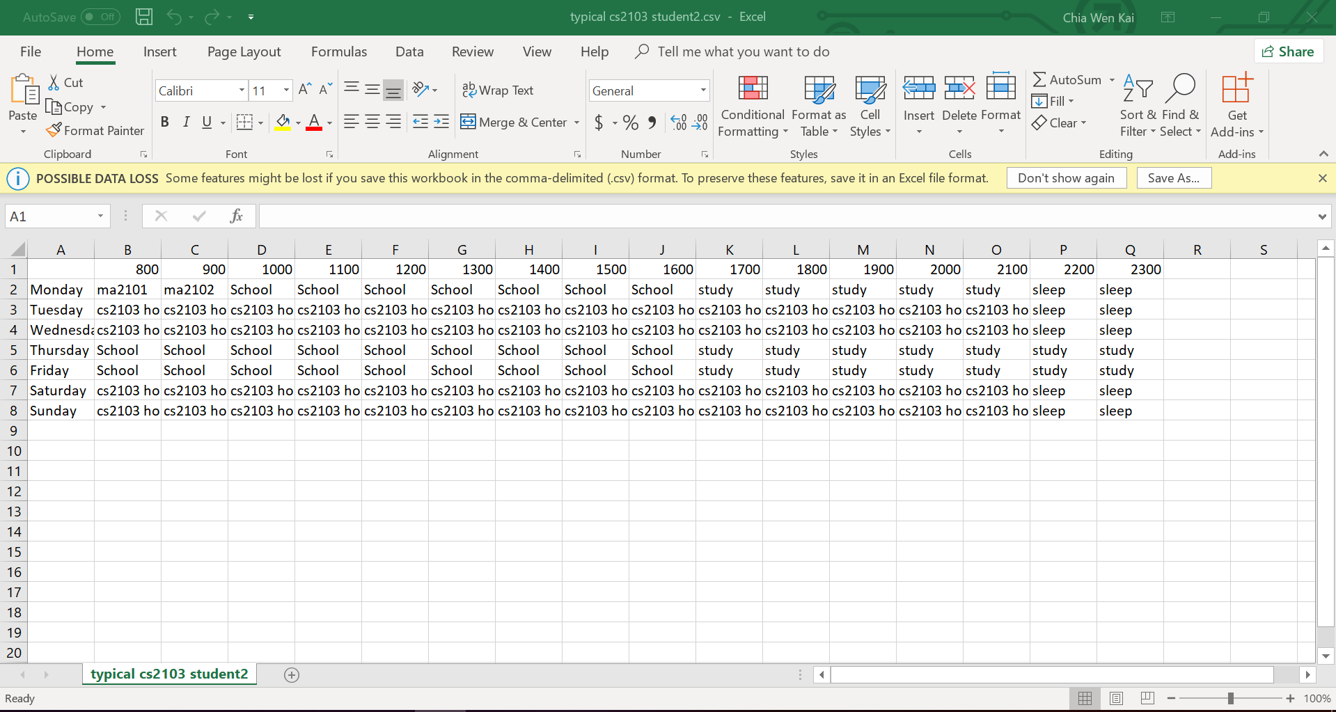 add timetable fl